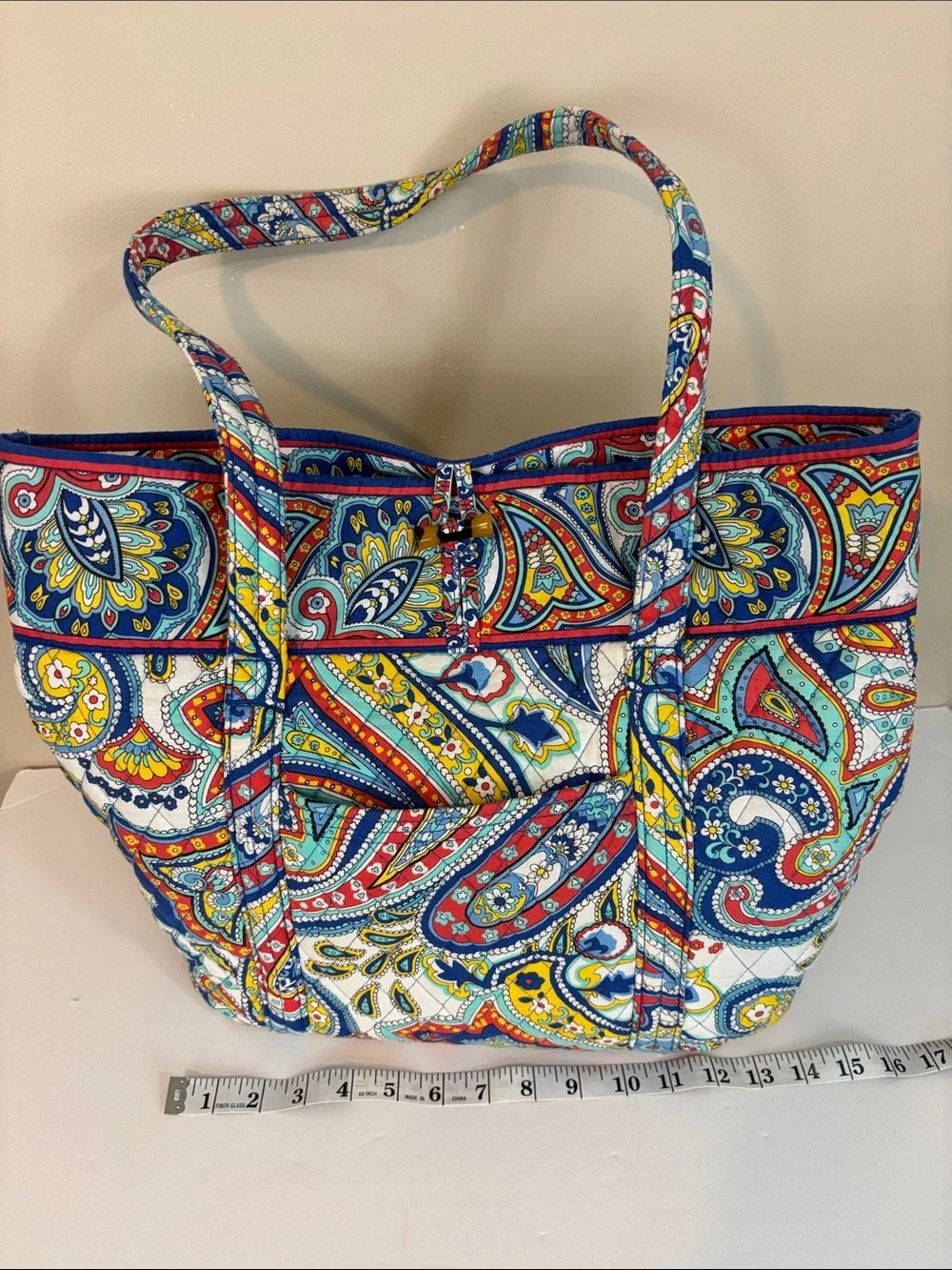 Vera Bradley Marina Paisley Large Tote Bag Retired Print